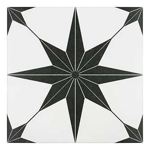Porcelanato Stella Nero 9-3/4 X 9-3/4 Para Piso Y Pared