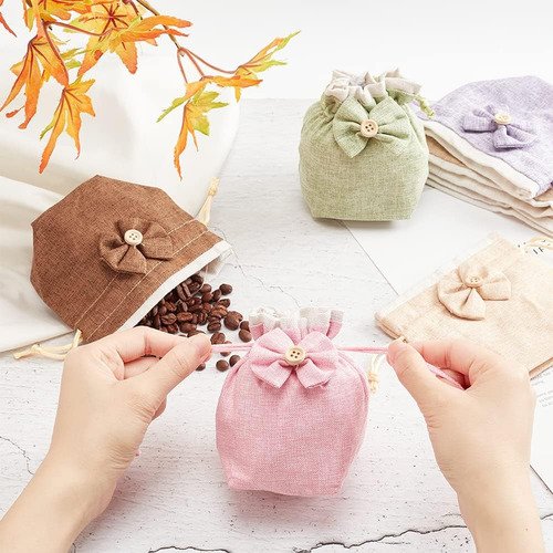 Bolsa De Regalo Con Cordón, 7 Bolsas De Regalo Con Lazo, Reu