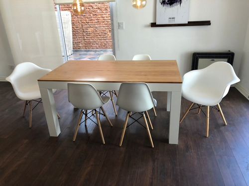 Mesa Laqueada Paraíso Comedor Moderna Madera 160cm Nordica