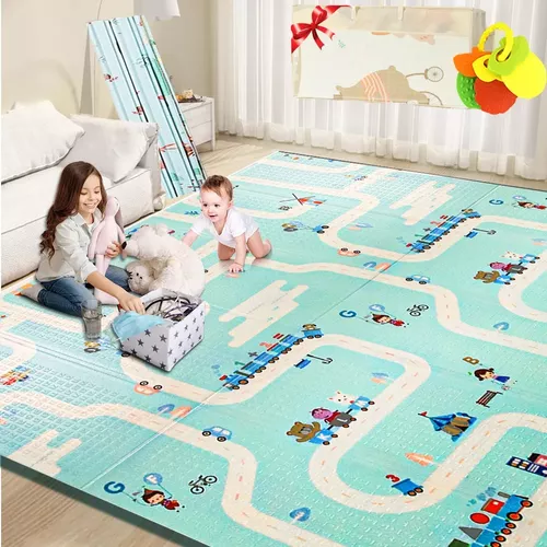 Tapete Infantil Plegable Con Doble Diseño Mide 200cm X 180cm