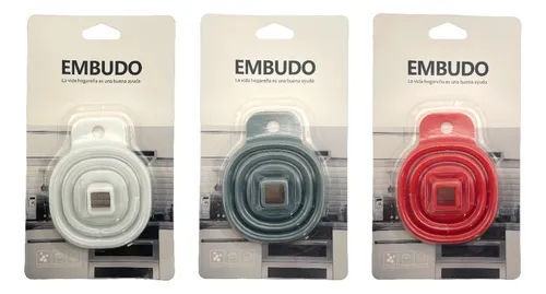 comprar Pack 3 Embudo Plegable De Silicona Multiuso Portátil Cocina