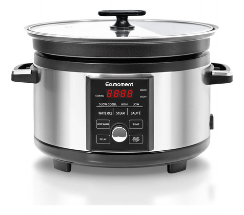 Olla De Cocción Lenta Programable Eamoment 5.5qt Con Tempori