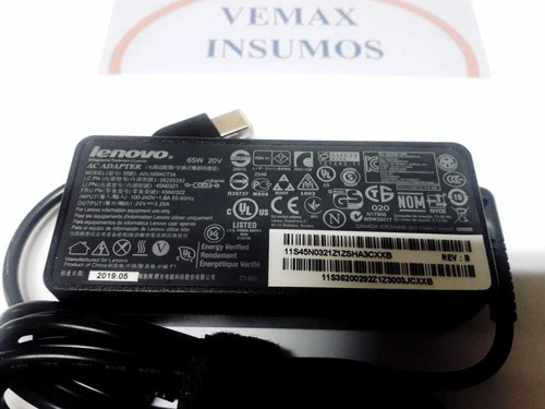 Imagen 3 de 3 de Cargador Lenovo 20v 3.25a Yoga 13 B50 G50 B50 T440 T450 U330