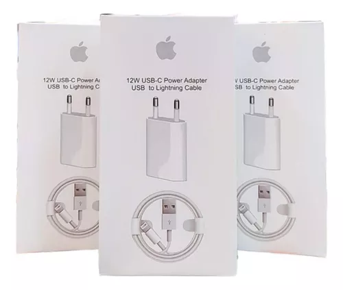 Carregador Iphone 5 6 7 8 X Xr Xs – 12W + Cabo USB