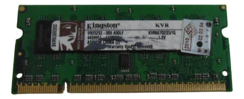 Memória Para Notebook Dell 1525 Kingston Ddr2 1gb Kvr667d2s5 (Usado)