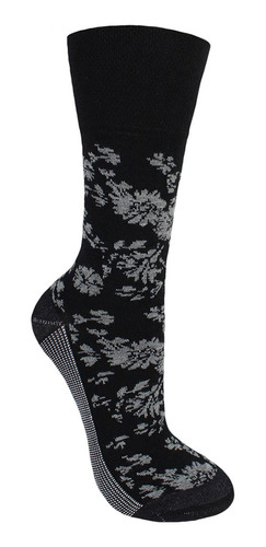 Comfy Socks - Calcetin Comfy Bamboo + Cobre Flores Negro