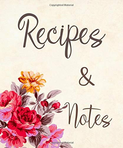Recipes  Y  Notes Personalized Recipe Book, Blank Recipe Boo