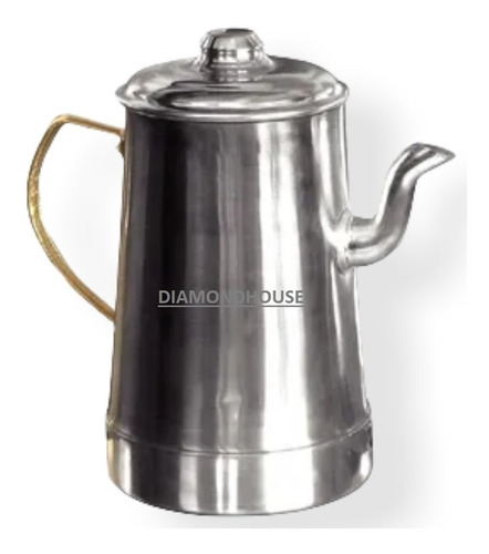 Cafetera De Aluminio Con Asa De Bronce 1 Litro