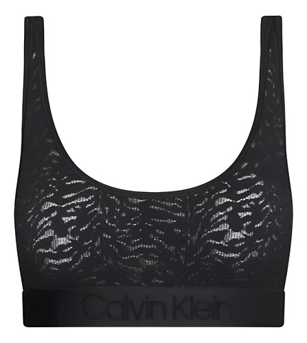 Top Negro Encaje Calvin Klein 7340 Original