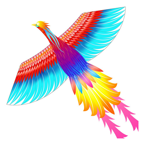 Mint's Colorful Life Rainbow Phoenix Kite Para Nios Y Adulto