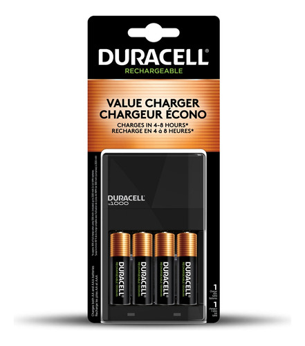 Cargador De Pilas Duracell Con Pilas Aa Recarg. Original Usa