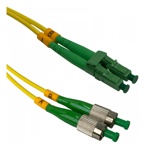 3mt Lc/apc-fc/apc Monomodo Sm Duplex Jumper Cable Fibra 9/12