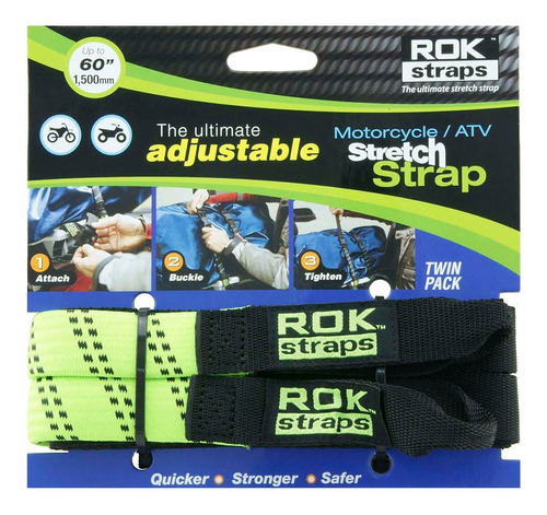 Cintas Rok Straps Grandes Hiviz Con Franjas Negras 020