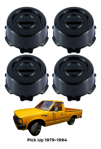 Kit 4pz Tapones Negros Nissan Pick Up 1980 Nissan