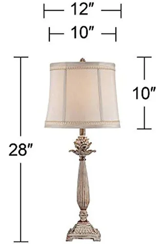 Shabby Chic French Country Cottage Lámpara De Mesa Antiguo B