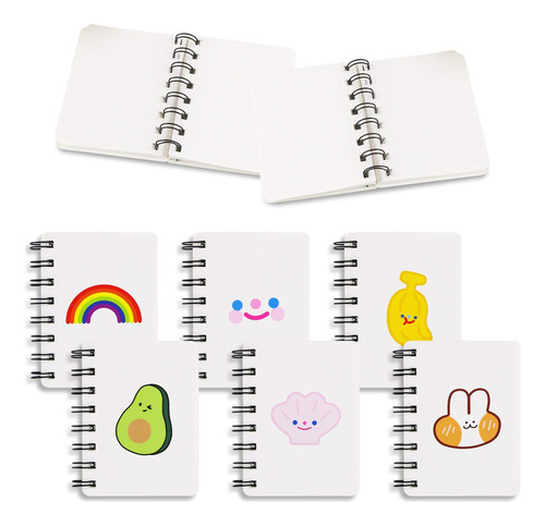 6 Mini Blocs Nota Espiral Bonito Cuaderno Para Fiesta