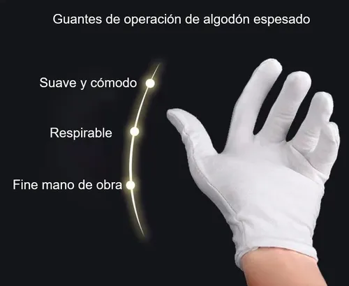 Pack 12 Pares Guantes Dermatológicos Algodón
