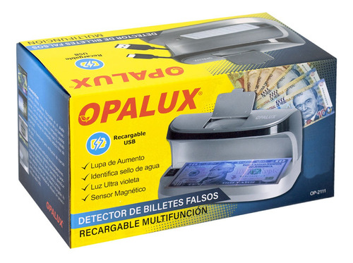 Detector De Billetes Falsos Opalux Con Luz Uv 9w, 220v