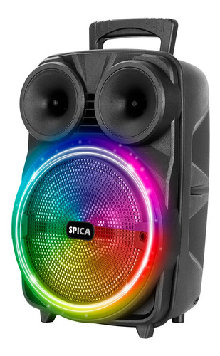 Imagen 6 de 10 de Parlante Spica Sp-4408 Bluetooth Portatil 8 Pulgadas Led Rgb