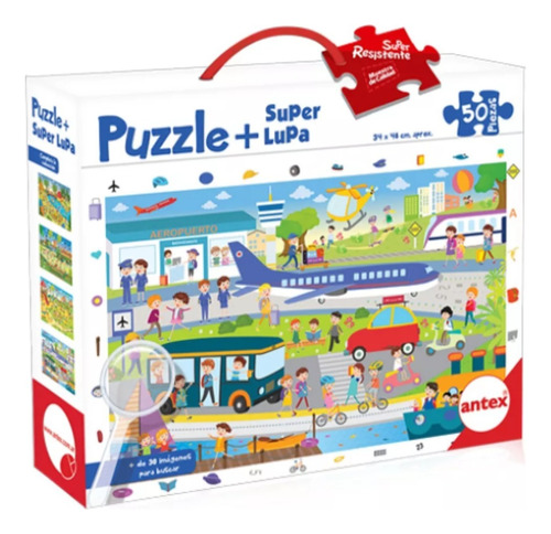 Puzzle Aeropuerto Busca Con Lupa 50 Piezas Antex