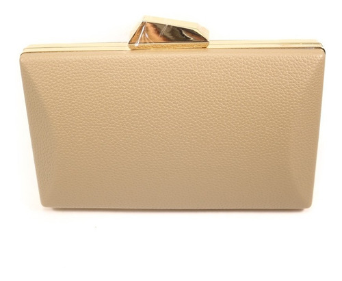 Clutch Sobres Beige Con Dorado Importados