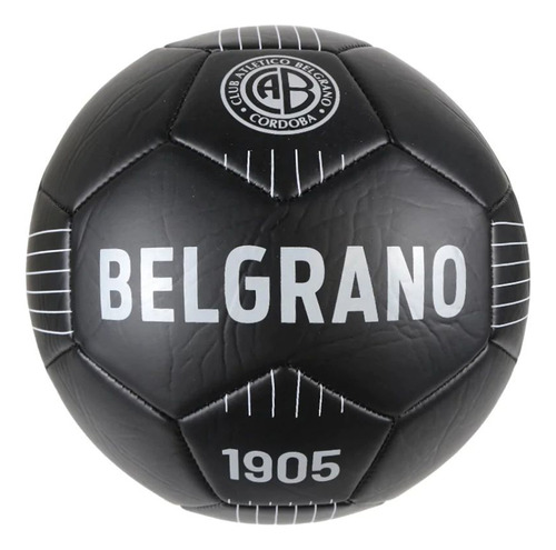 Pelota De Futbol Black Dribbling Belgrano N5 Negro/plata