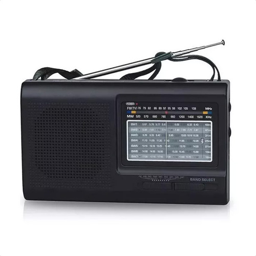Radio Portatil Fm Am Dual 220v  Multibanda  Sw 9 Bandas