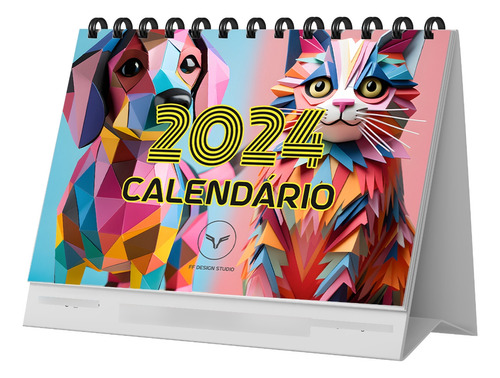 Calendário De Mesa 2024 - Pets - Ff Design Studio