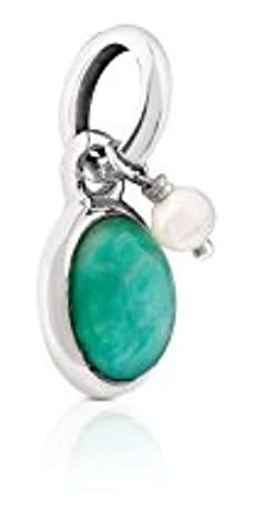 Colgante De Plata Con Perla, Color Turquesa, Marca Pyle