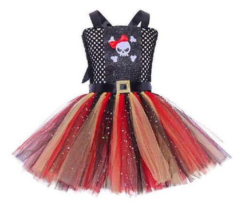 Vestido De Halloween For Niños Con Diseño De Pirata Y Calav