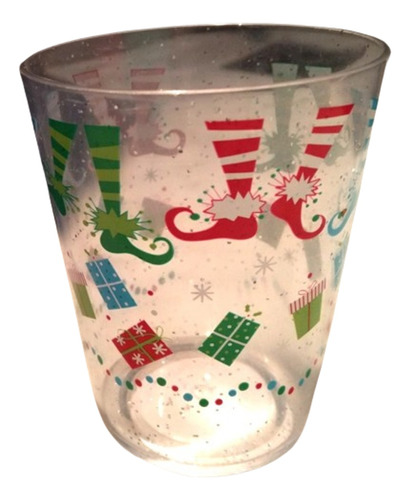 Vaso De Navidad Acrílico, Florero Copa Navideña De Usa