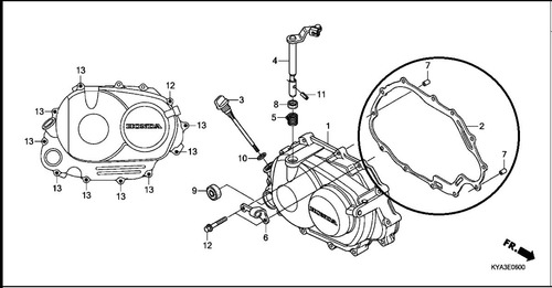 Empaque De Tapa Embrague Honda Invicta Original.