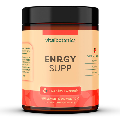 Vitalbotanics Suplemento Ginseng Guarana Cafe Verde 120 Caps Sabor ENRY_SUP_120