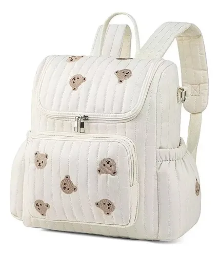 Linda Mochila De Maternidade Com Estampa De Urso, Leve E Gra