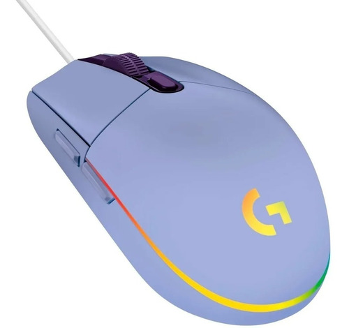 Mouse Gamer Logitech G203 Prodigy 6 Botones 8000 Dpi Lila