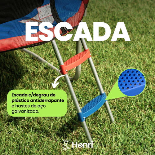 Cama Elastica Infantil Pula Pula Grande 2.44m Home Plus Henri Trampolim