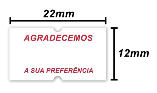 Etiqueta Mx5500 Agradecemos A Preferencia  Caixa 100 Rolos