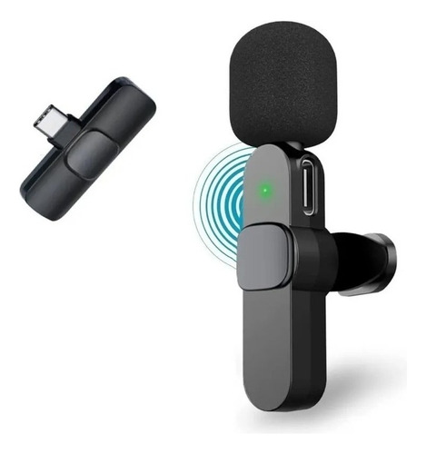 Microfone Para Gravar Videos Podcast Lapela Sem Fio Tipo C