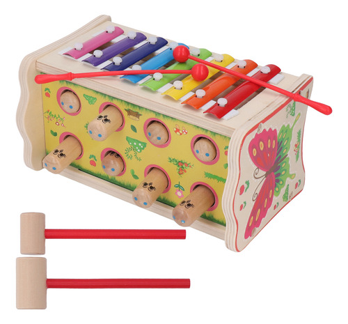 Juguete De Madera Para Golpear Bebés, 2 En 1, Divertido Y Ed