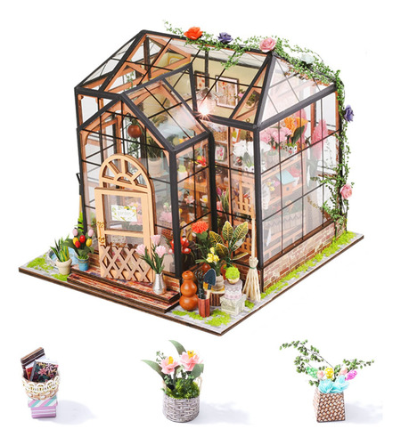 Diy, Kit De Casa De Muñecas En Miniatura 1:24, Casa De