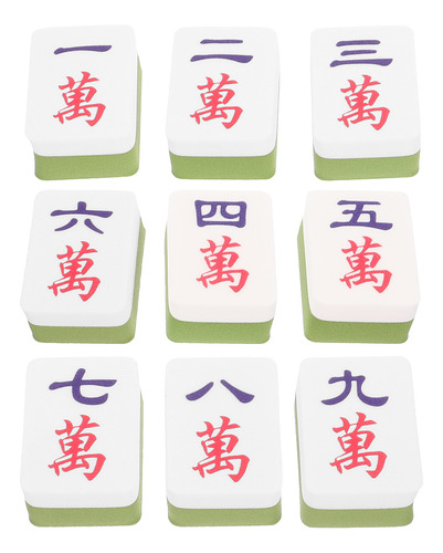 Esponjas De Maquillaje Chinas Mahjong Powder Puff, 9 Unidade