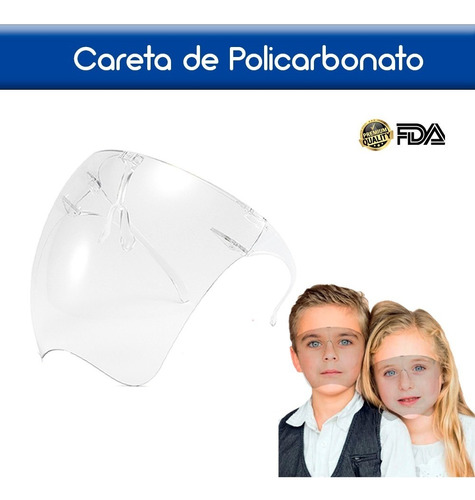 Careta Infantil Protección Facial  Marco De Lentes