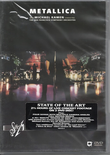 Metallica S&m Symphony Orchestra 2 Dvds Novos Raros Lacrados
