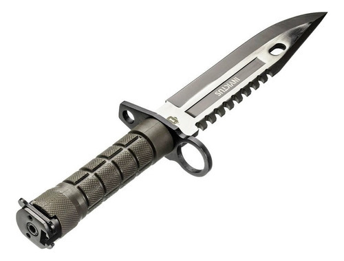 Faca Invictus Explorer Eb Baioneta Sobrevivência Edc Militar Cor Verde + Inox