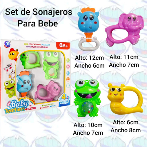 Set De Sonajeros Plásticos Para Bebé / Maraquitas Bebe 