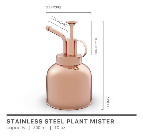 Regadera Plant Mister De Acero Inoxidable Con Botella En Aer