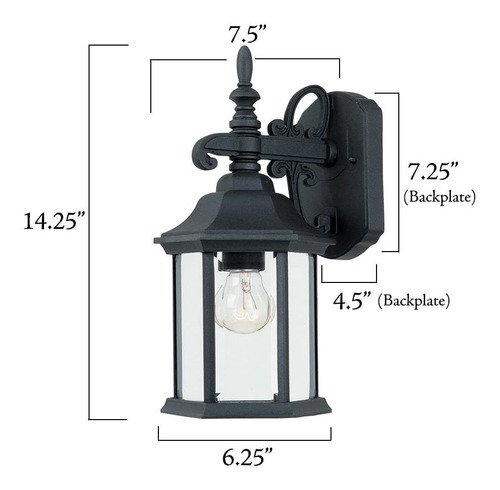 Designers Fountain 2961-bk Devonshire Farol De Pared Color