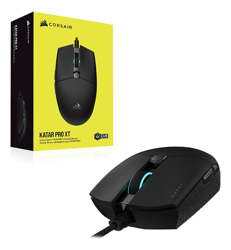 Mouse Gamer Corsair Katar Pro Xt 18000 Dpi Rgb Color Negro