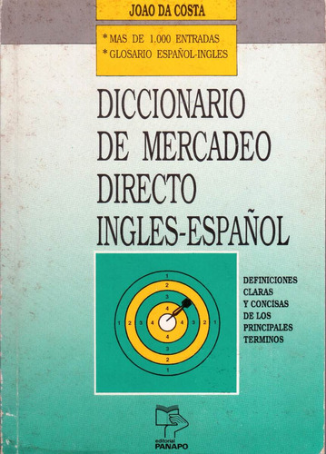 Diccionario De Mercadeo Directo Ingles-español-joao Da Costa