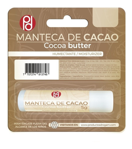 Manteca De Cacao Drogam - Und a $8300